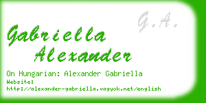 gabriella alexander business card